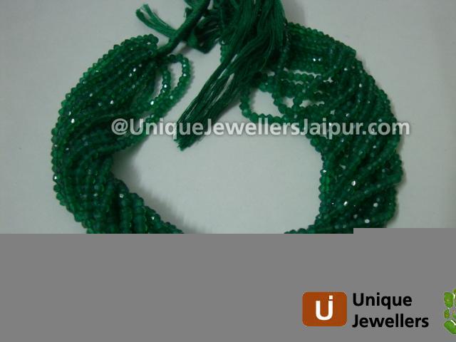 Green Onyx Faceted Roundelle Beads